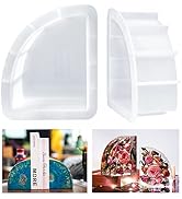 LET'S RESIN Bookends Resin Molds, 1 Pair Geode Book Organize Moulds Silicone Large, Crystal Epoxy...