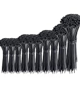 Zip Ties Assorted Sizes 1000 Pack 14+12+10+8+6+4 Inch Cable Ties Heavy Duty Plastic Wire Ties UV ...