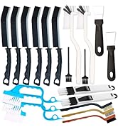 20 PCS Crevice Cleaning Brush Set - Multi-Purpose Hard Bristle Brushes for Deep Cleaning Kitchen,...