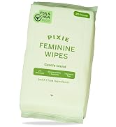 Pixie Feminine Wipes - On The Go Public Bathroom Wipes for Feminine Care - Safe On Period Cups & ...