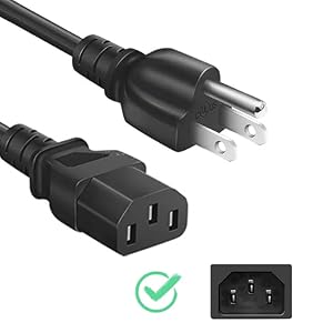 3-Plug Universal Computer Power Cord