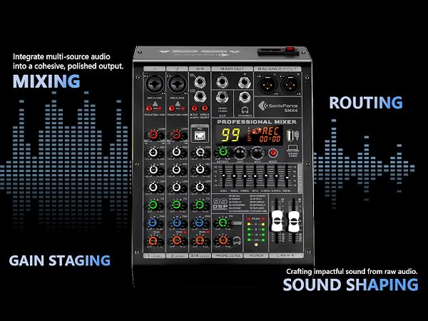 audio mixer dj mixer audio interface sound board