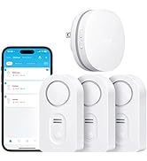 Govee WiFi Water Sensor 3 Pack, Water Leak Detector 100dB Adjustable Alarm and App Alerts, Leak a...