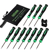 10-Piece Precision Screwdriver Set, Magnetic Small Screwdrivers with Phillips, Slotted, Torx Star...