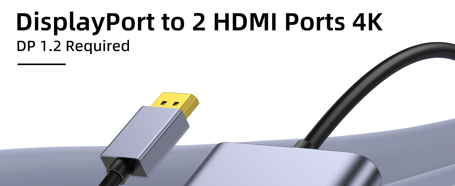 display port to dual hdmi splitter extended display