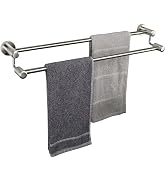 TocTen Double Bath Towel Bar - Thicken SUS304 Stainless Steel Towel Rack for Bathroom, Bathroom A...