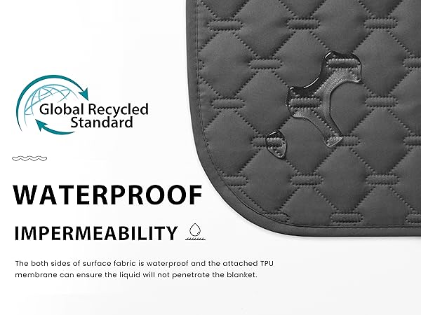 grey waterproof blanket