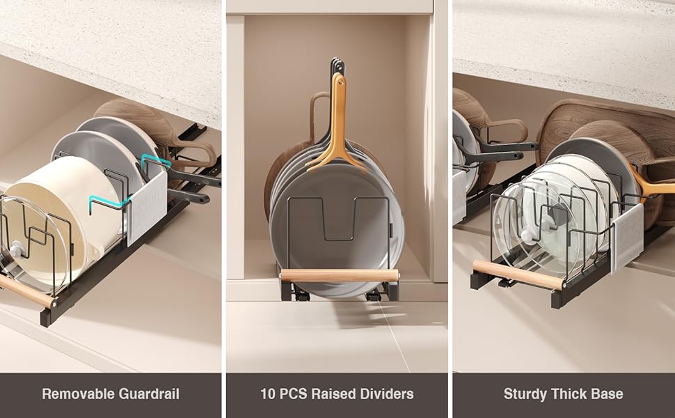pan rack organizer for cabinet
