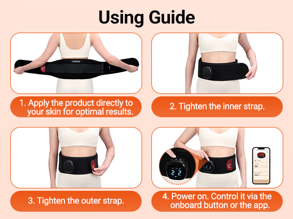 red light therapy belt with vibration massage