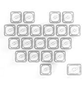 JSJT Crystal Blank Transparent Keycaps, Backlit Clear Keycap, 21 Keys PC Material Custom DIY Swee...