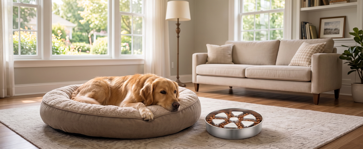 large dog slow feeder bowl