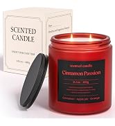 CHILLFLAME Cinnamon Candle, 14.1 oz Scented Candles for Home, 2 Wicks Blended Scents Aromatherapy...