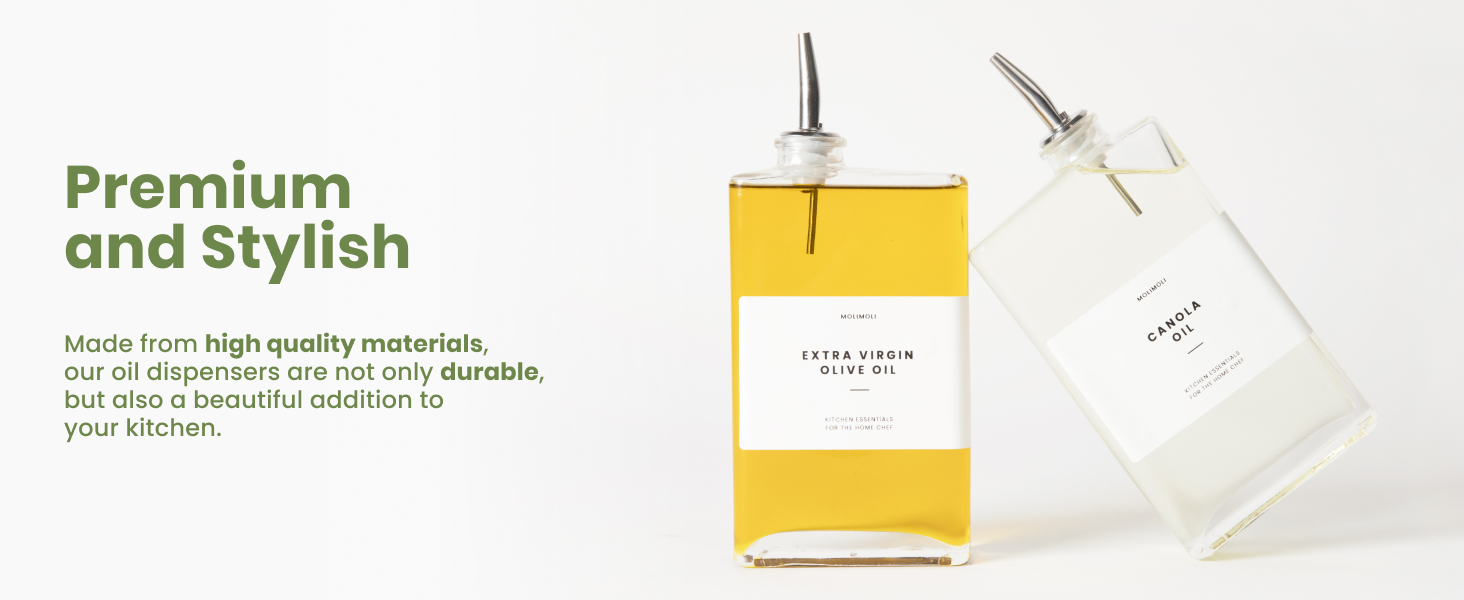 Premium Thin Oil Dispenser Bottles for Kitchen