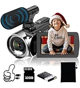Weochi Video Camera Camcorder HD 4K 48MP Digital Cameras Recorder for YouTube TikTok 3 Inch 270 D...