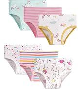Tphon Little Girls Underwear Toddler Underwear Girls Panties Big Kids Undies Soft 100% Cotton
