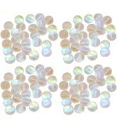 100Pcs 8mm Matte Crystal Glass Beads Mermaid Aurora Beads Moonstone Beads Bead Assortments for Je...