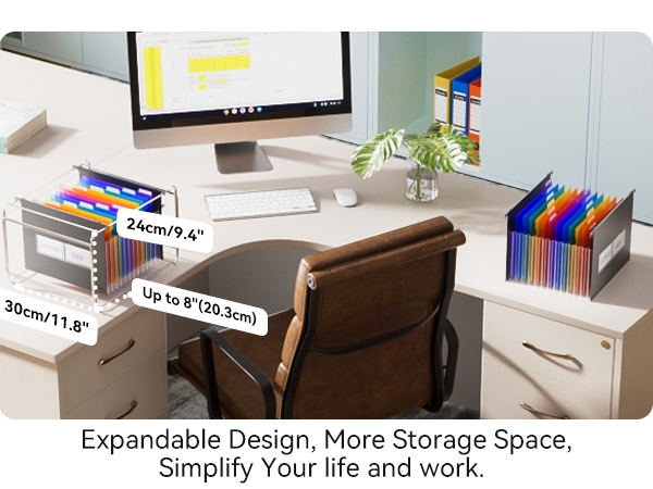 ThinkTex Plastic Expanding Hanging File Folders