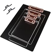Cute Clipboard Set,4 Acrylic Fashion Clipboards of Different Sizes,Student Supplies Color Clipboa...
