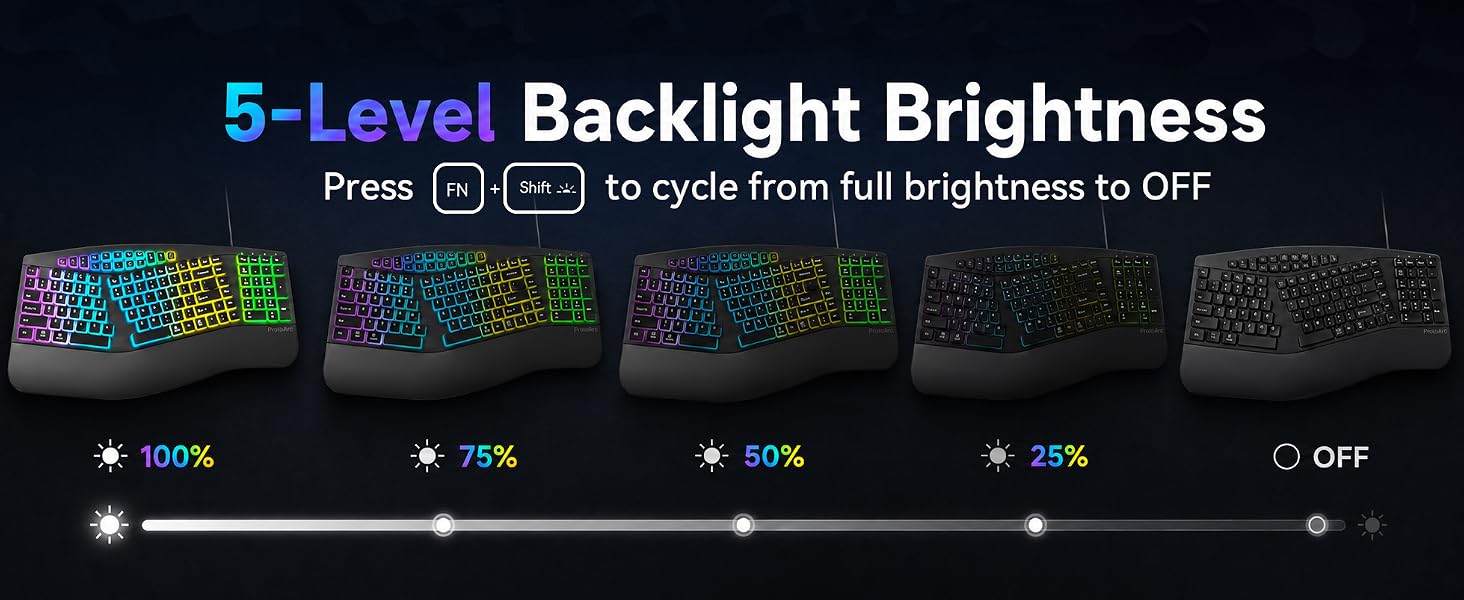 5 Brightness Levels