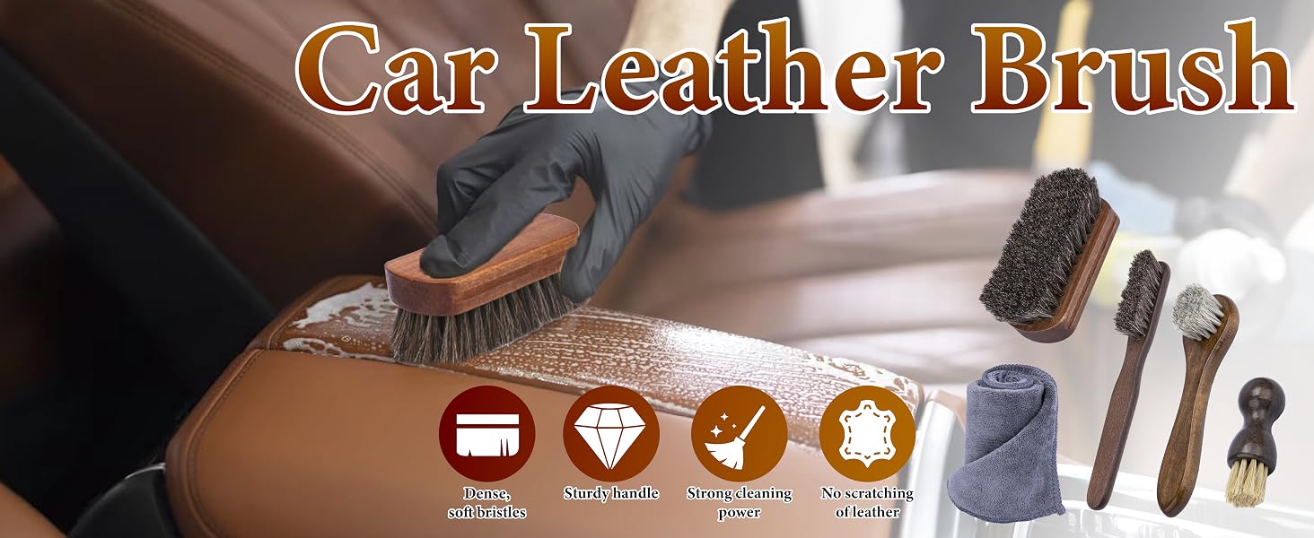 Leather Brush Car Detailing