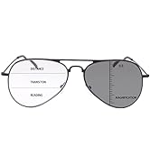 MIRYEA Photochromic Progressive Multifocus Reading Glasses Anti UV Sun Readers Blue Light Blockin...