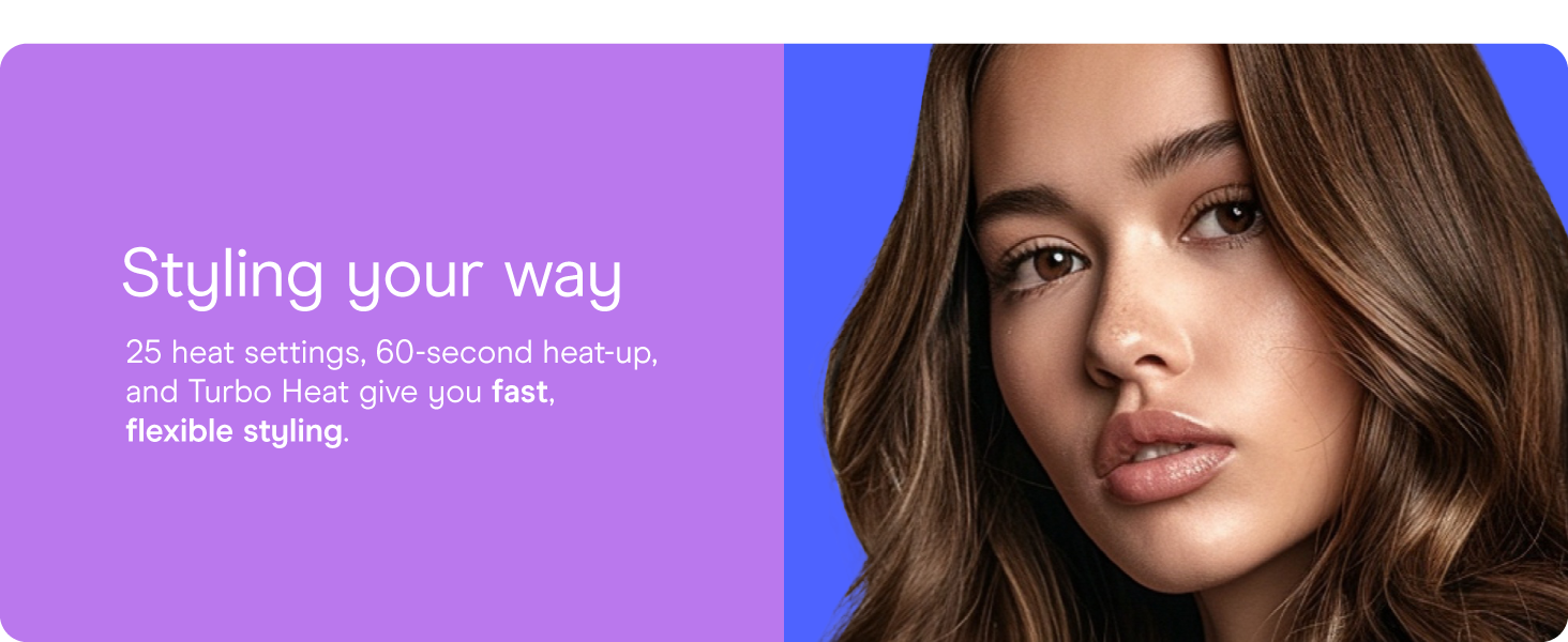 Conair instant heat curling iron ¾ inch barrel heat settings styling even heat dual voltage.