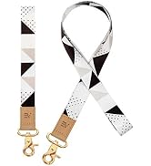 EcoVision Pack of 2 Wrist and Neck Lanyards for ID Badges, Wristlet Keychain Holder Car Key Lanya...
