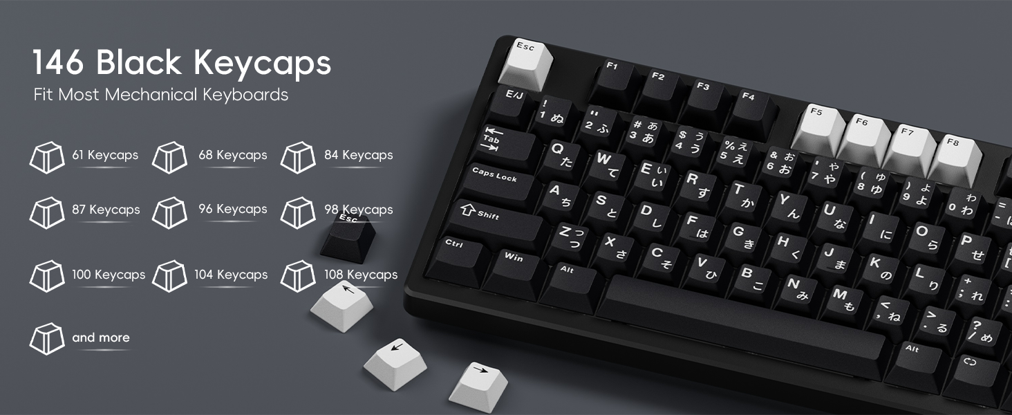 Black keycaps