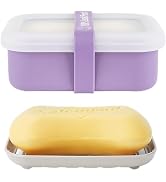 Compact Leakproof Travel Soap Case with Lid & Silicone Strap - Portable Draining Soap Bar Holder ...