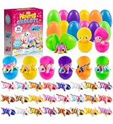 Easter Basket Stuffers - Easter Basket Essentials - 24 Pack Prefilled Easter Eggs Filled with 3D ...