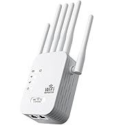 WiFi Extender Signal Booster for Home, New 6X Faster Wireless WiFi Repeater with Ethernet Port, A...