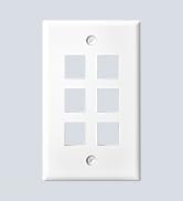 6-port keystone wall plate