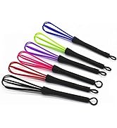 5Pcs Hair Dye Mixing Whisks, Plastic Balloon Whisk for Salon Colour Blending (17.8 x 3 cm)