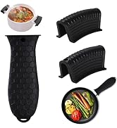 3 Pack Silicone Hot Handle Holders Cover, Assist Pan Handle Sleeve Pot,Non-Slip Pot Holder Sleeve...
