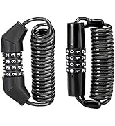ROCKBROS Motorcycle Helmet Lock, Bike Helmet Lock, 4 Digit Little Cable Lock, Retractable Luggage...