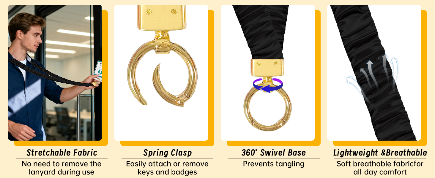 Stretchy Scrunchie Lanyard