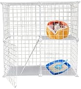 MUYG 2 Tier Metal Cat Cage Indoor Detachable Cats Cages DIY Pet Playpen Portable Removable Kitten...