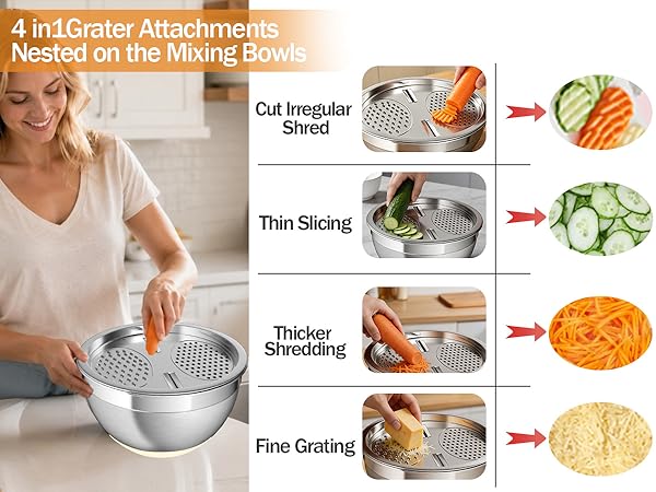 stainless steel mixing bowls with airtight lids