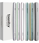 Nail File Buffer, Teenitor Nail Files for Natural Nails and Acrylic Nails, Manicure Buffer Block,...