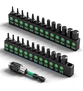 SWANLAKE 26-Piece Hex Head Allen Wrench Drill Bit Set, 1/4" Hex Shank Quick Change Bit Holder, Me...