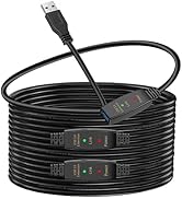 LDKCOK Active USB 3.0 Extension Cable 60ft– Male to Female Extender Cord, USB Extension Cable for...