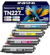 TN227 high yield toner cartridge 4 pack(with chip) Compatible Replacement for brother tn227 tn227...