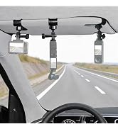 Walking Way Car Sun Visor Mount, 360° Adjustable Quick Release Clip for GoPro Hero 13/12/11, DJI ...