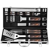 Grilljoy BBQ Accessories Grill Tools Set - 22PCS Stainless Steel Barbecue Grill Accessories for O...