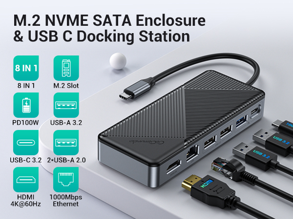 GiGimundo GM28PR usb c hub nvme sdd enclosure with rj45 ethernet 001