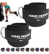 AOHO MOOON Comfortable Adjustable Ankle Straps for Cable Machines Women, Gym Workout Leg Strap, A...