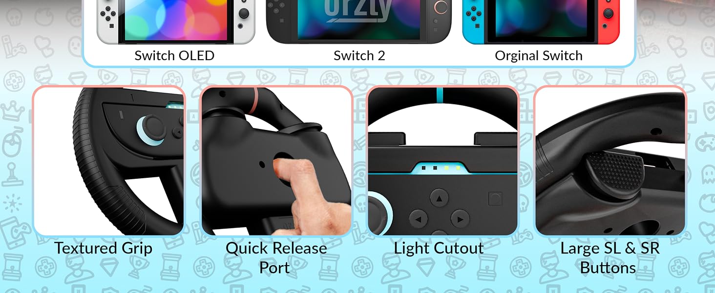 Orzly Nintendo Switch 2 Wheels