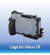 Nitze ZR Cage for Nikon ZR Camera, with Silicone Grip, Cable Clamp, Cold Shoe and Arca-Type Plate...