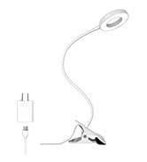 Desk Clip on Lamp for Reading Home Office, with 5V 2A Adapter,