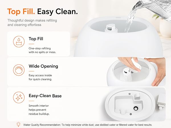 Top Fill. Easy Clean.